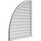 Ekena Millwork Quarter Round Top Left Surface Mount PVC Gable Vent w/ 2"W x 2"P Brickmould Sill Frame, 32"W x 38"H GVPQL32X3803SN - alternate 3